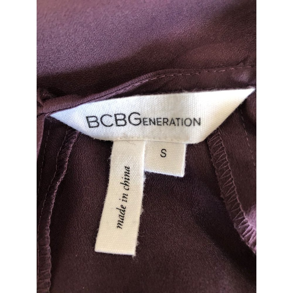 BCBGeneration Plum Ruffle Lace Tank Top - Small - Picture 6 of 8